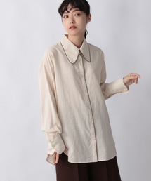 LOWRYS FARM | パイピングカラーシャツＬＳ　959396(シャツ/ブラウス)