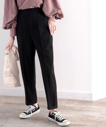 大人マニッシュ。ストレッチ起毛テーパードパンツ