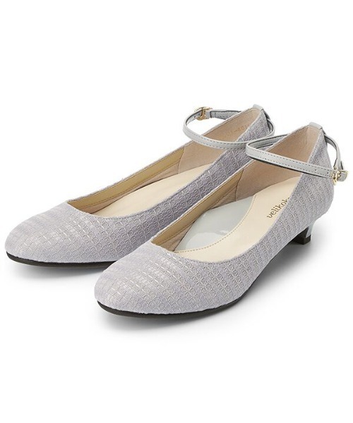 velikoko ラクチンきれいシューズ(ヴェリココ)の「☆19SSアウトレット☆ストラップ付きパンプス(3.5cmヒール)ヴェリココ/ラクチンきれいシューズ(パンプス・レディース・グレー/ベージュ系その他・26cm/22cm/22.5cm/25cm)」の2枚目の写真