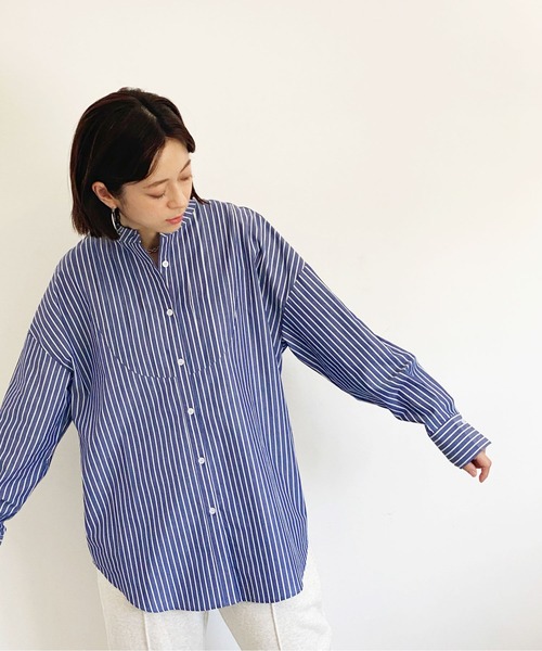 ottilie（オティーリエ）の「タキシードヨークシャツ（シャツ/ブラウス・レディース・オフホワイト/ストライプ・FREE）」の15枚目の写真