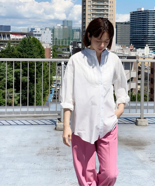 ottilie（オティーリエ）の「タキシードヨークシャツ（シャツ/ブラウス・レディース・オフホワイト/ストライプ・FREE）」の6枚目の写真