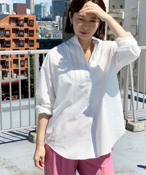 ottilie（オティーリエ）の「タキシードヨークシャツ（シャツ/ブラウス・レディース・オフホワイト/ストライプ・FREE）」の5枚目の写真