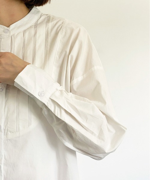 ottilie（オティーリエ）の「タキシードヨークシャツ（シャツ/ブラウス・レディース・オフホワイト/ストライプ・FREE）」の20枚目の写真