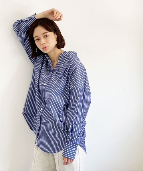 ottilie（オティーリエ）の「タキシードヨークシャツ（シャツ/ブラウス・レディース・オフホワイト/ストライプ・FREE）」の14枚目の写真