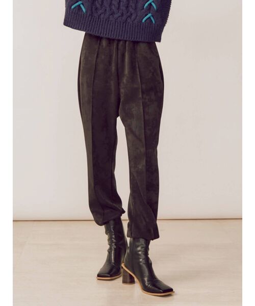 EVRIS（エヴリス）の「リラックススウェットパンツ（スウェットパンツ・レディース・グリーン/ブラック・FREE）」の2枚目の写真