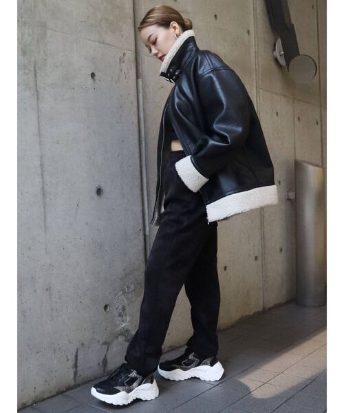 EVRIS（エヴリス）の「リラックススウェットパンツ（スウェットパンツ・レディース・グリーン/ブラック・FREE）」の10枚目の写真