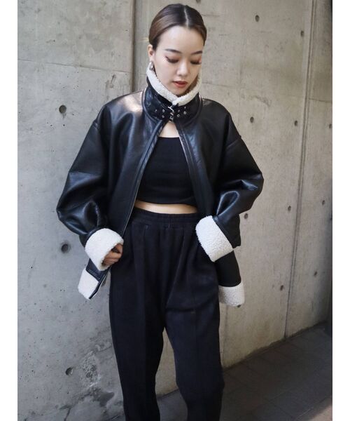 EVRIS（エヴリス）の「リラックススウェットパンツ（スウェットパンツ・レディース・グリーン/ブラック・FREE）」の9枚目の写真