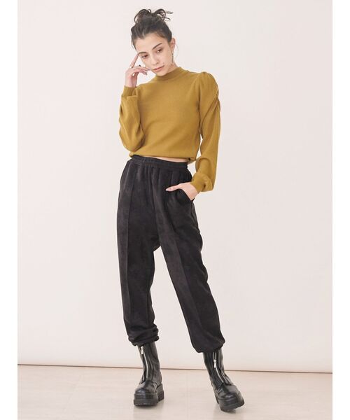 EVRIS（エヴリス）の「リラックススウェットパンツ（スウェットパンツ・レディース・グリーン/ブラック・FREE）」の8枚目の写真