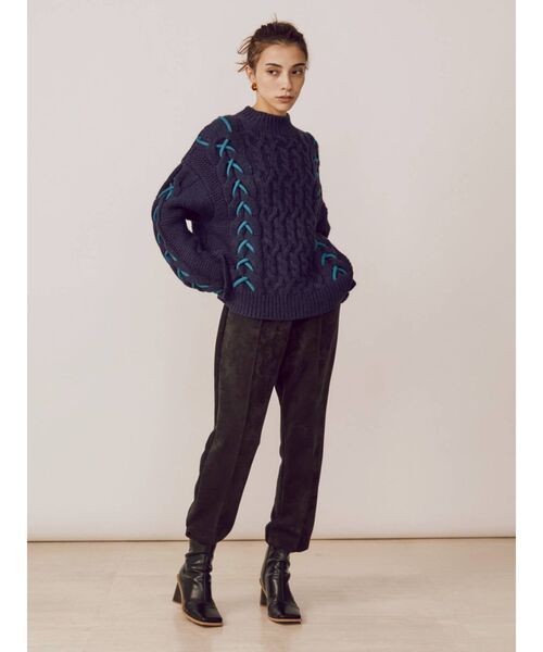 EVRIS（エヴリス）の「リラックススウェットパンツ（スウェットパンツ・レディース・グリーン/ブラック・FREE）」の14枚目の写真