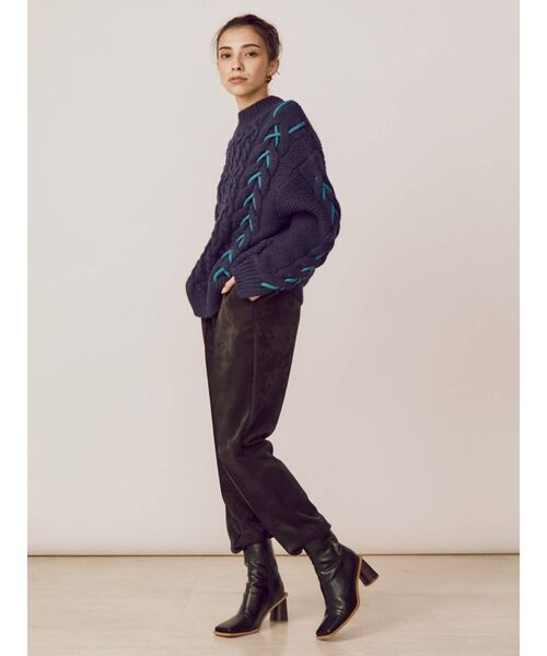 EVRIS（エヴリス）の「リラックススウェットパンツ（スウェットパンツ・レディース・グリーン/ブラック・FREE）」の17枚目の写真