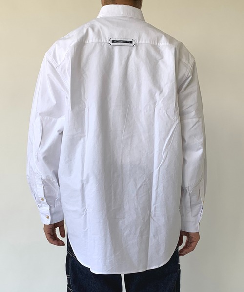 BROOKLYN OVERALL（ブルックリンオーバーオール）の「ルーズフィットボタンダウンシャツ（シャツ/ブラウス・メンズ・ホワイト/ネイビー・MEDIUM/LARGE）」の10枚目の写真