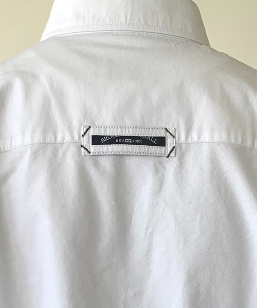 BROOKLYN OVERALL（ブルックリンオーバーオール）の「ルーズフィットボタンダウンシャツ（シャツ/ブラウス・メンズ・ホワイト/ネイビー・MEDIUM/LARGE）」の14枚目の写真