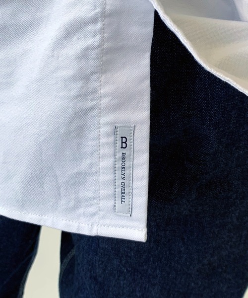 BROOKLYN OVERALL（ブルックリンオーバーオール）の「ルーズフィットボタンダウンシャツ（シャツ/ブラウス・メンズ・ホワイト/ネイビー・MEDIUM/LARGE）」の16枚目の写真