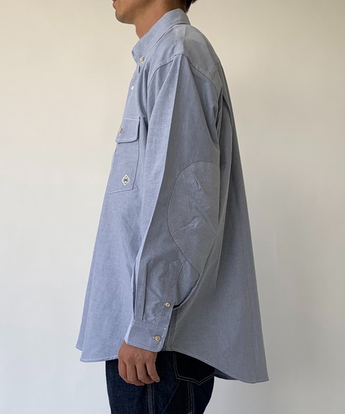 BROOKLYN OVERALL（ブルックリンオーバーオール）の「ルーズフィットボタンダウンシャツ（シャツ/ブラウス・メンズ・ホワイト/ネイビー・MEDIUM/LARGE）」の21枚目の写真