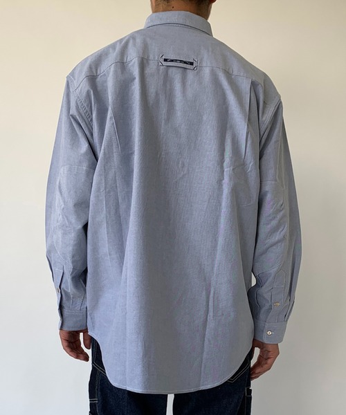BROOKLYN OVERALL（ブルックリンオーバーオール）の「ルーズフィットボタンダウンシャツ（シャツ/ブラウス・メンズ・ホワイト/ネイビー・MEDIUM/LARGE）」の22枚目の写真