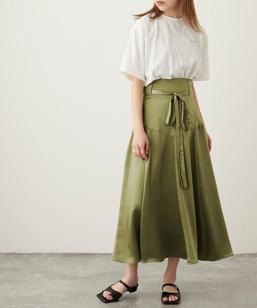 セール】【Keeepy】vintage satin flared skirt（スカート