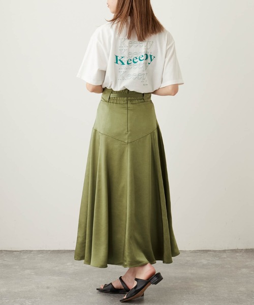 Keeepy(キーピー)の「【Keeepy】vintage satin flared skirt(スカート・レディース・カーキ/ブルー・FREE)」の19枚目の写真