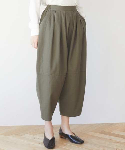 Green　Parks（グリーンパークス）の「エッグパンツ＊（その他パンツ・レディース・ブラック/ベージュ/カーキ・FREE）」の3枚目の写真