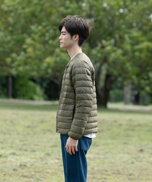 OUTDOOR PRODUCTS APPAREL(アウトドアプロダクツアパレル)の「Begin1月号掲載 軽量ダウン インナージャケット 撥水透湿防風ポケッタブル(パッカブル)700フィルパワー(ダウンジャケット/コート・メンズ・チャコールグレー/オリーブ/ブラック/ブルー系その他・X-LARGE/MEDIUM/XX-LARGE/LARGE/XXX-LARGE/SMALL)」の15枚目の写真