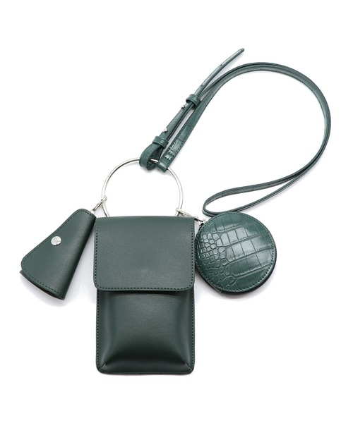 POUTOJOURU（ポートジュール）の「【ポートジュール】 リングハンドルマルチケース　ミニショルダーバッグ（ショルダーバッグ・レディース・ブラック/ブラウン/モカ/グリーン・FREE）」の20枚目の写真