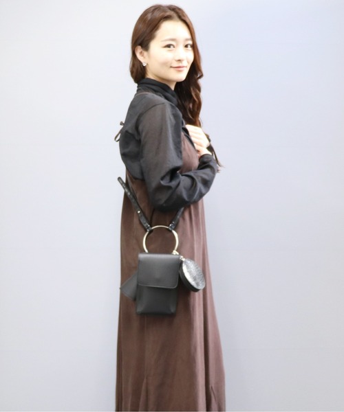 POUTOJOURU（ポートジュール）の「【ポートジュール】 リングハンドルマルチケース　ミニショルダーバッグ（ショルダーバッグ・レディース・ブラック/ブラウン/モカ/グリーン・FREE）」の17枚目の写真