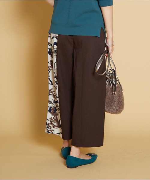 JETSET SOLO PLUS (ジェットセットソロプラス)の「フラワープリントコンビパンツ(その他パンツ・レディース・ブラウン/ネイビー/ブラック・FREE)」の6枚目の写真