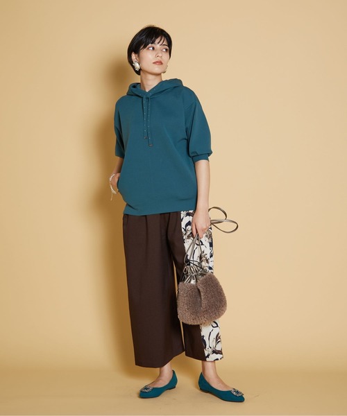 JETSET SOLO PLUS (ジェットセットソロプラス)の「フラワープリントコンビパンツ(その他パンツ・レディース・ブラウン/ネイビー/ブラック・FREE)」の7枚目の写真