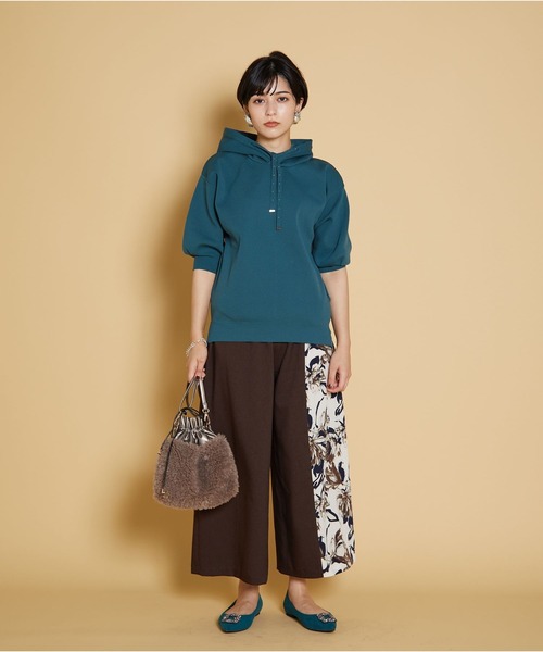 JETSET SOLO PLUS (ジェットセットソロプラス)の「フラワープリントコンビパンツ(その他パンツ・レディース・ブラウン/ネイビー/ブラック・FREE)」の8枚目の写真