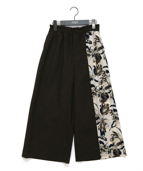 JETSET SOLO PLUS (ジェットセットソロプラス)の「フラワープリントコンビパンツ(その他パンツ・レディース・ブラウン/ネイビー/ブラック・FREE)」の9枚目の写真