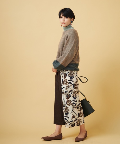 JETSET SOLO PLUS (ジェットセットソロプラス)の「フラワープリントコンビパンツ(その他パンツ・レディース・ブラウン/ネイビー/ブラック・FREE)」の15枚目の写真