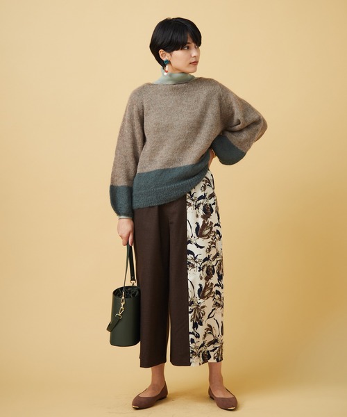 JETSET SOLO PLUS (ジェットセットソロプラス)の「フラワープリントコンビパンツ(その他パンツ・レディース・ブラウン/ネイビー/ブラック・FREE)」の16枚目の写真