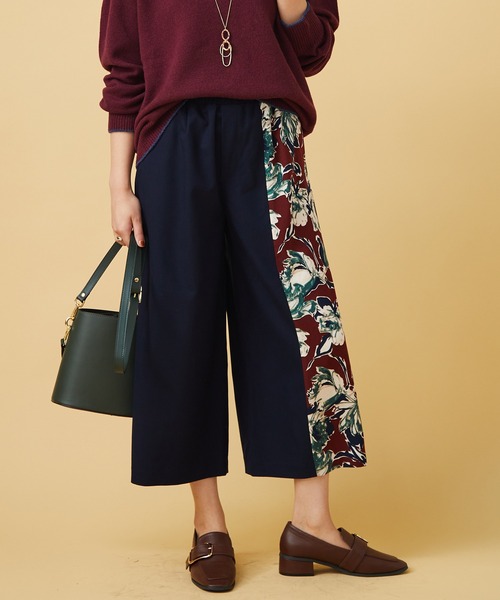 JETSET SOLO PLUS (ジェットセットソロプラス)の「フラワープリントコンビパンツ(その他パンツ・レディース・ブラウン/ネイビー/ブラック・FREE)」の18枚目の写真