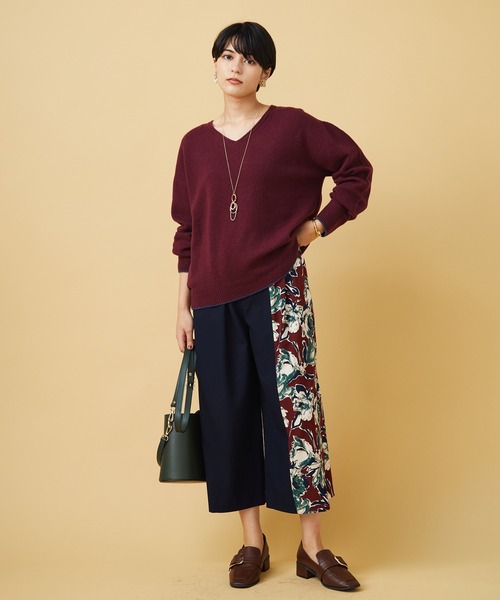 JETSET SOLO PLUS (ジェットセットソロプラス)の「フラワープリントコンビパンツ(その他パンツ・レディース・ブラウン/ネイビー/ブラック・FREE)」の20枚目の写真