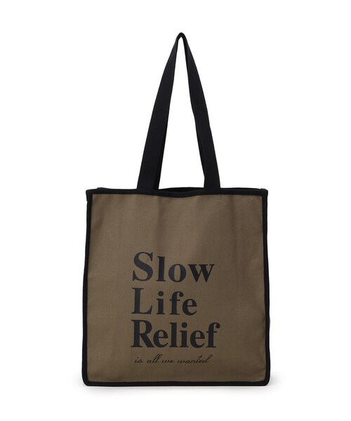 SHOO・LA・RUE（シューラルー）の「◆ロゴスクエアビッグトート（トートバッグ・レディース・アイボリー/カーキ/ダークブラウン/ベージュ/ピンク系/ライトパープル/オレンジ系その他5・00）」の3枚目の写真