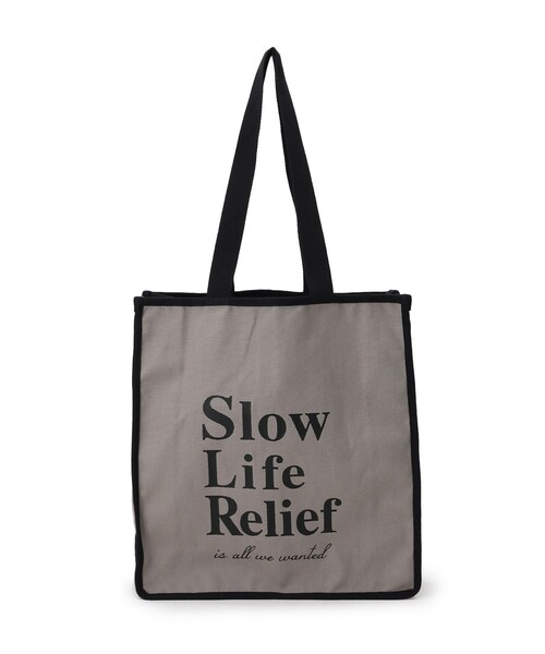 SHOO・LA・RUE（シューラルー）の「◆ロゴスクエアビッグトート（トートバッグ・レディース・アイボリー/カーキ/ダークブラウン/ベージュ/ピンク系/ライトパープル/オレンジ系その他5・00）」の5枚目の写真