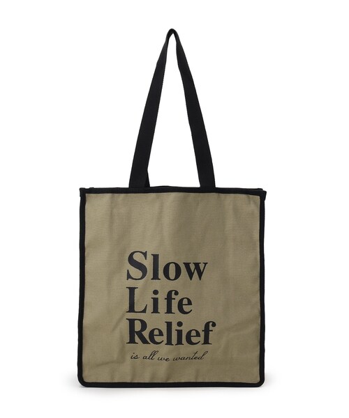 SHOO・LA・RUE（シューラルー）の「◆ロゴスクエアビッグトート（トートバッグ・レディース・アイボリー/カーキ/ダークブラウン/ベージュ/ピンク系/ライトパープル/オレンジ系その他5・00）」の4枚目の写真