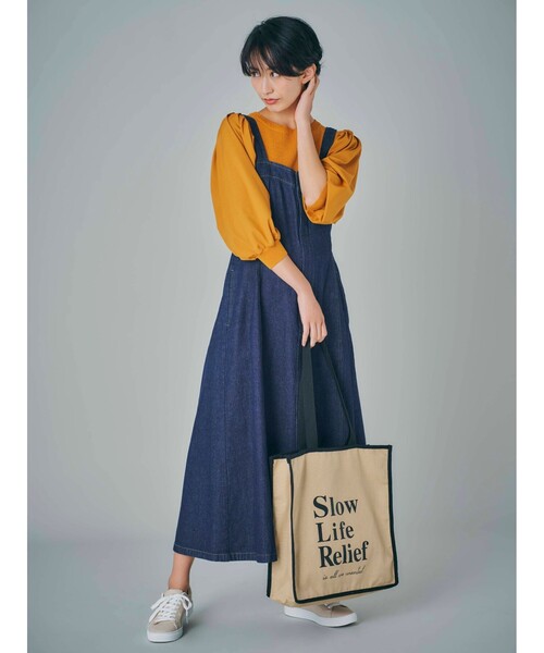 SHOO・LA・RUE（シューラルー）の「◆ロゴスクエアビッグトート（トートバッグ・レディース・アイボリー/カーキ/ダークブラウン/ベージュ/ピンク系/ライトパープル/オレンジ系その他5・00）」の11枚目の写真