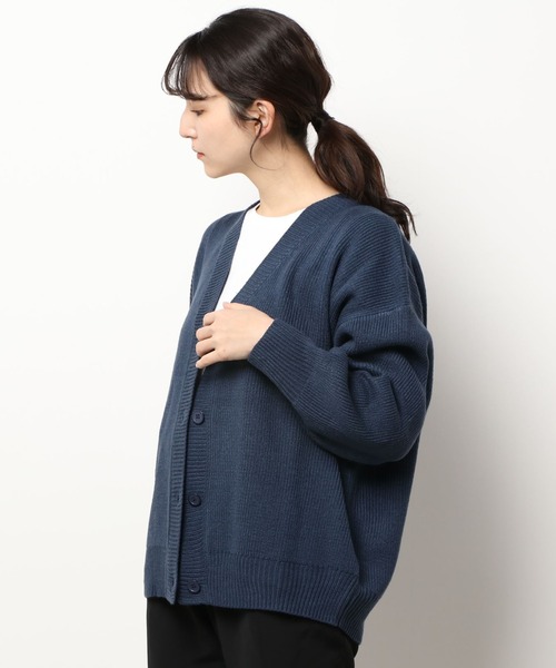 Diosfront（ディオスフロント）の「オーバーサイズニットカーディガン（カーディガン/ボレロ・レディース・ブラック/ネイビー/ピンク/アイボリー・FREE）」の3枚目の写真