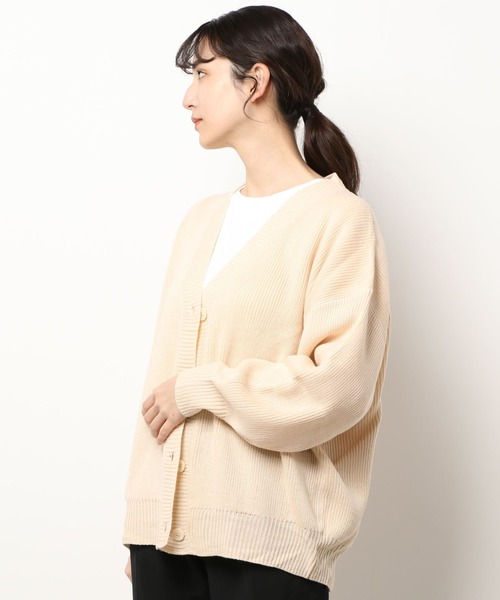 Diosfront（ディオスフロント）の「オーバーサイズニットカーディガン（カーディガン/ボレロ・レディース・ブラック/ネイビー/ピンク/アイボリー・FREE）」の2枚目の写真