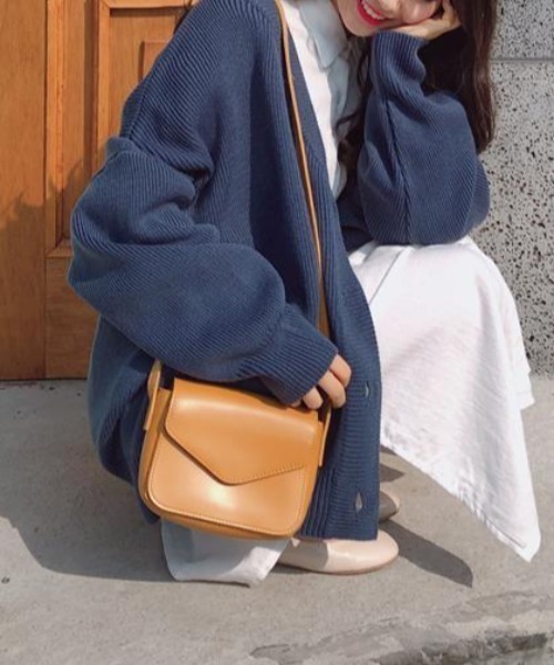 Diosfront（ディオスフロント）の「オーバーサイズニットカーディガン（カーディガン/ボレロ・レディース・ブラック/ネイビー/ピンク/アイボリー・FREE）」の22枚目の写真