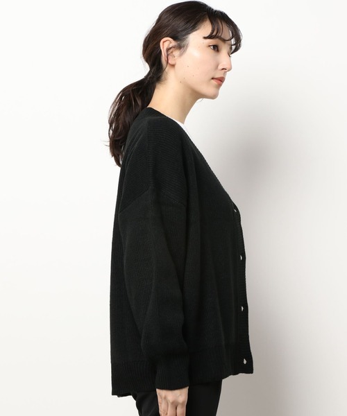 Diosfront（ディオスフロント）の「オーバーサイズニットカーディガン（カーディガン/ボレロ・レディース・ブラック/ネイビー/ピンク/アイボリー・FREE）」の9枚目の写真
