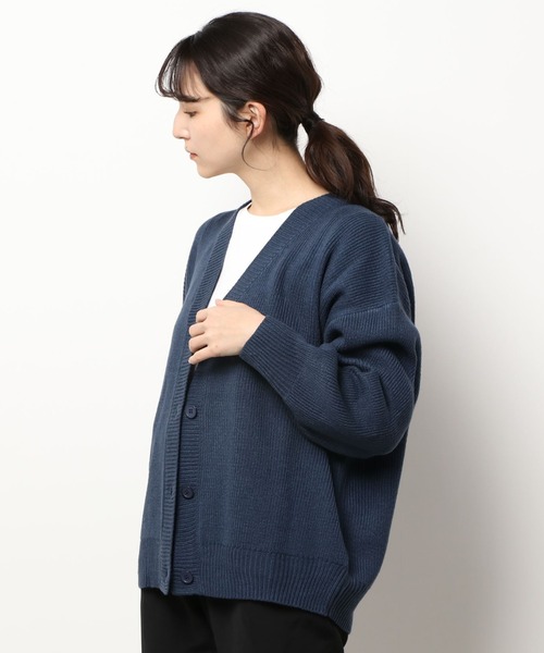 Diosfront（ディオスフロント）の「オーバーサイズニットカーディガン（カーディガン/ボレロ・レディース・ブラック/ネイビー/ピンク/アイボリー・FREE）」の5枚目の写真