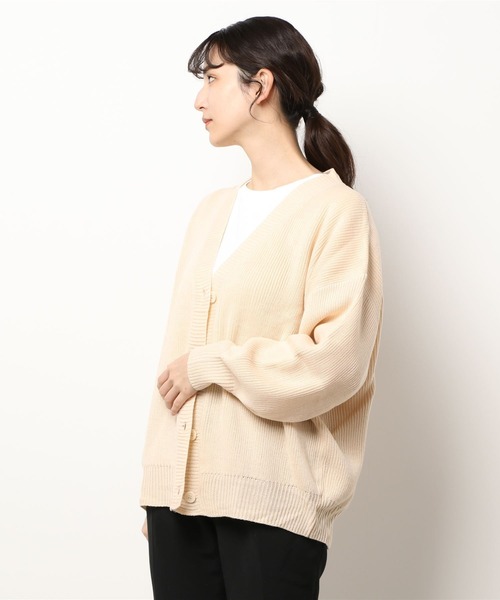 Diosfront（ディオスフロント）の「オーバーサイズニットカーディガン（カーディガン/ボレロ・レディース・ブラック/ネイビー/ピンク/アイボリー・FREE）」の6枚目の写真