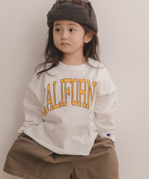 Champion（チャンピオン）の「Champion×DOORS　ヘビーウエイトロングスリーブTシャツ(KIDS)（Tシャツ/カットソー・キッズ・ネイビー/オフホワイト・90/120/105/135）」の6枚目の写真
