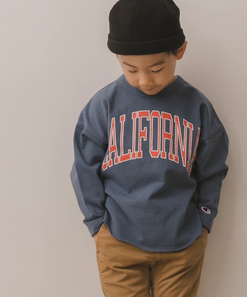 Champion（チャンピオン）の「Champion×DOORS　ヘビーウエイトロングスリーブTシャツ(KIDS)（Tシャツ/カットソー・キッズ・ネイビー/オフホワイト・90/120/105/135）」の11枚目の写真