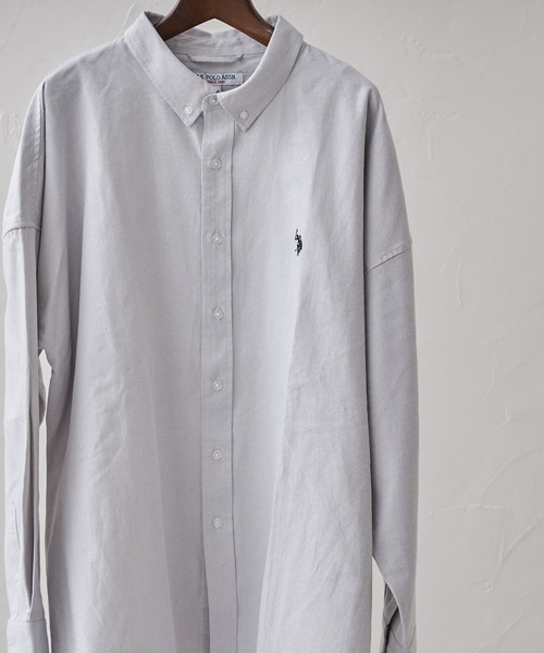 U.S. POLO ASSN.（ユーエスポロアッスン）の「【U.S. POLO ASSN.】 ビッグオックスシャツ（シャツ/ブラウス・メンズ・ホワイト/ライトグレー/イエロー/ブルー・MEDIUM/LARGE）」の3枚目の写真