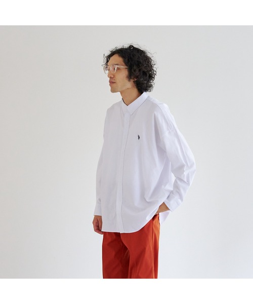 U.S. POLO ASSN.（ユーエスポロアッスン）の「【U.S. POLO ASSN.】 ビッグオックスシャツ（シャツ/ブラウス・メンズ・ホワイト/ライトグレー/イエロー/ブルー・MEDIUM/LARGE）」の10枚目の写真