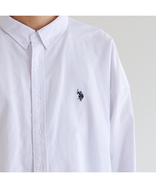U.S. POLO ASSN.（ユーエスポロアッスン）の「【U.S. POLO ASSN.】 ビッグオックスシャツ（シャツ/ブラウス・メンズ・ホワイト/ライトグレー/イエロー/ブルー・MEDIUM/LARGE）」の12枚目の写真