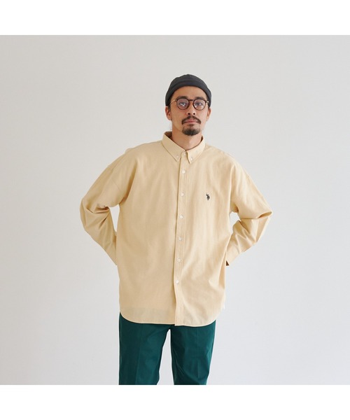 U.S. POLO ASSN.（ユーエスポロアッスン）の「【U.S. POLO ASSN.】 ビッグオックスシャツ（シャツ/ブラウス・メンズ・ホワイト/ライトグレー/イエロー/ブルー・MEDIUM/LARGE）」の14枚目の写真
