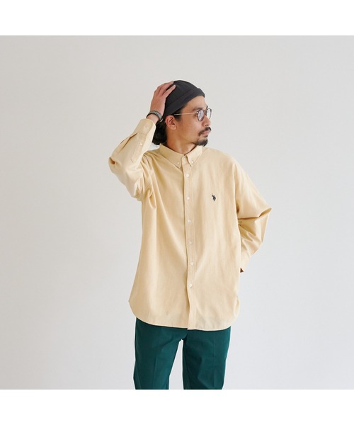U.S. POLO ASSN.（ユーエスポロアッスン）の「【U.S. POLO ASSN.】 ビッグオックスシャツ（シャツ/ブラウス・メンズ・ホワイト/ライトグレー/イエロー/ブルー・MEDIUM/LARGE）」の16枚目の写真